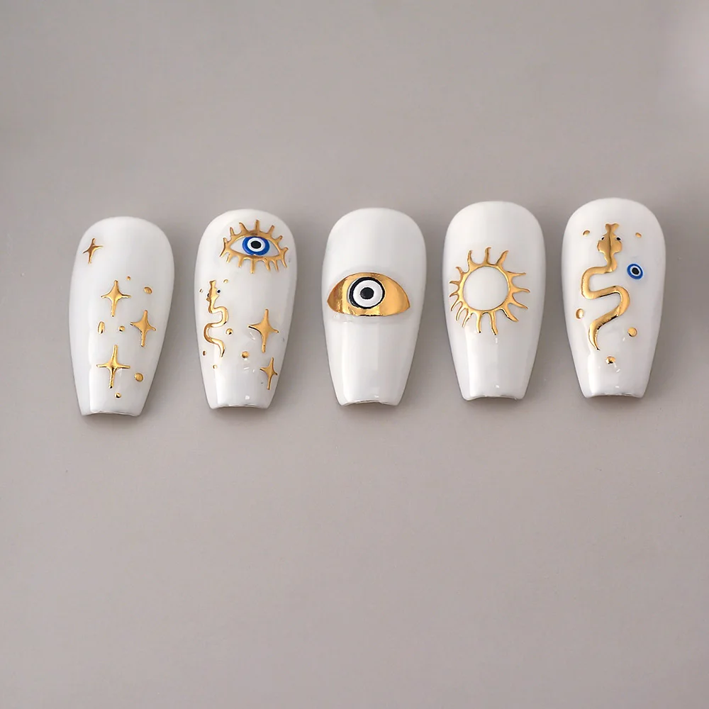 5D تنقش عين الملاك مسمار ملصقات الذهب العين الرموش مسمار ملصقات ذاتية اللصق الشارات لمسمار الفن اكسسوارات الزينة