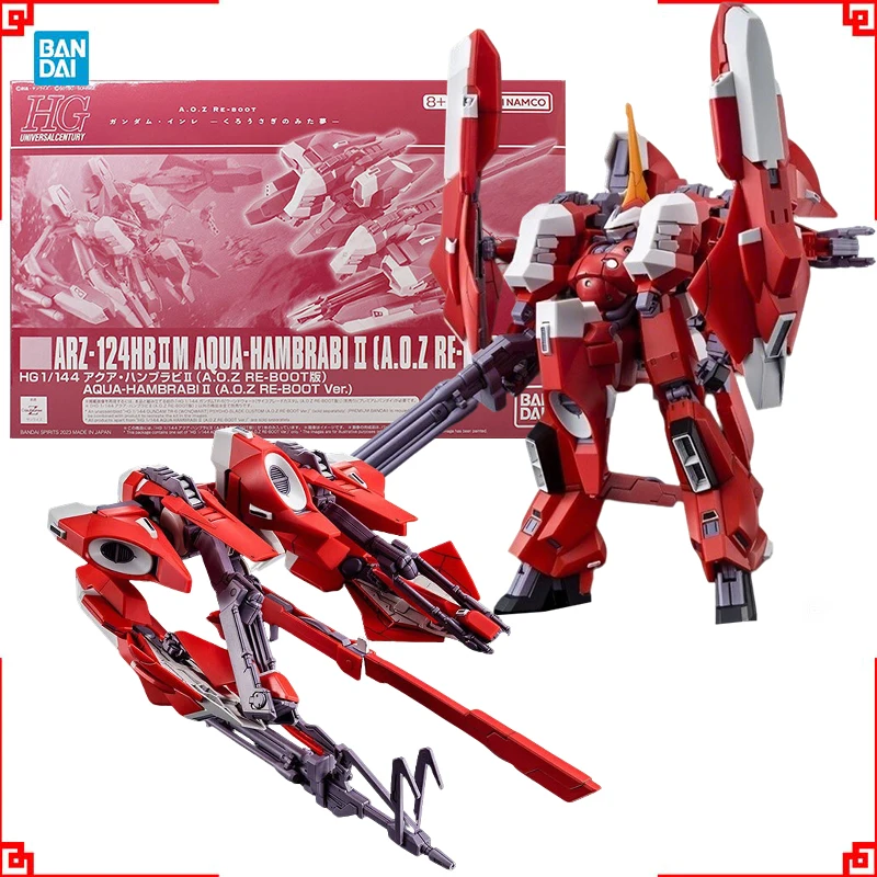 Bandai Gundam Modellbausatz HGUC M Aqua Hambrabi 2 AOZ RE Stiefel Anime Figur Gunpla Bausatz Actionfiguren Spielzeug für Jungen Geschenk