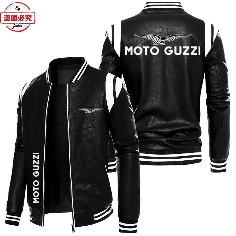 Moto Guzzi Motorcycle Logo Motorcycle Jacket Racing Suit Loose Men's Top Casual Sweater Hoodie