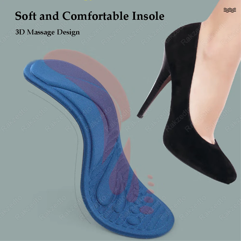 Memory Foam Insoles for Sport Shoes Man Plantar Fasciitis Foot Massage Shoes Insoles for Sneakers Woman High Heels Inner Soles