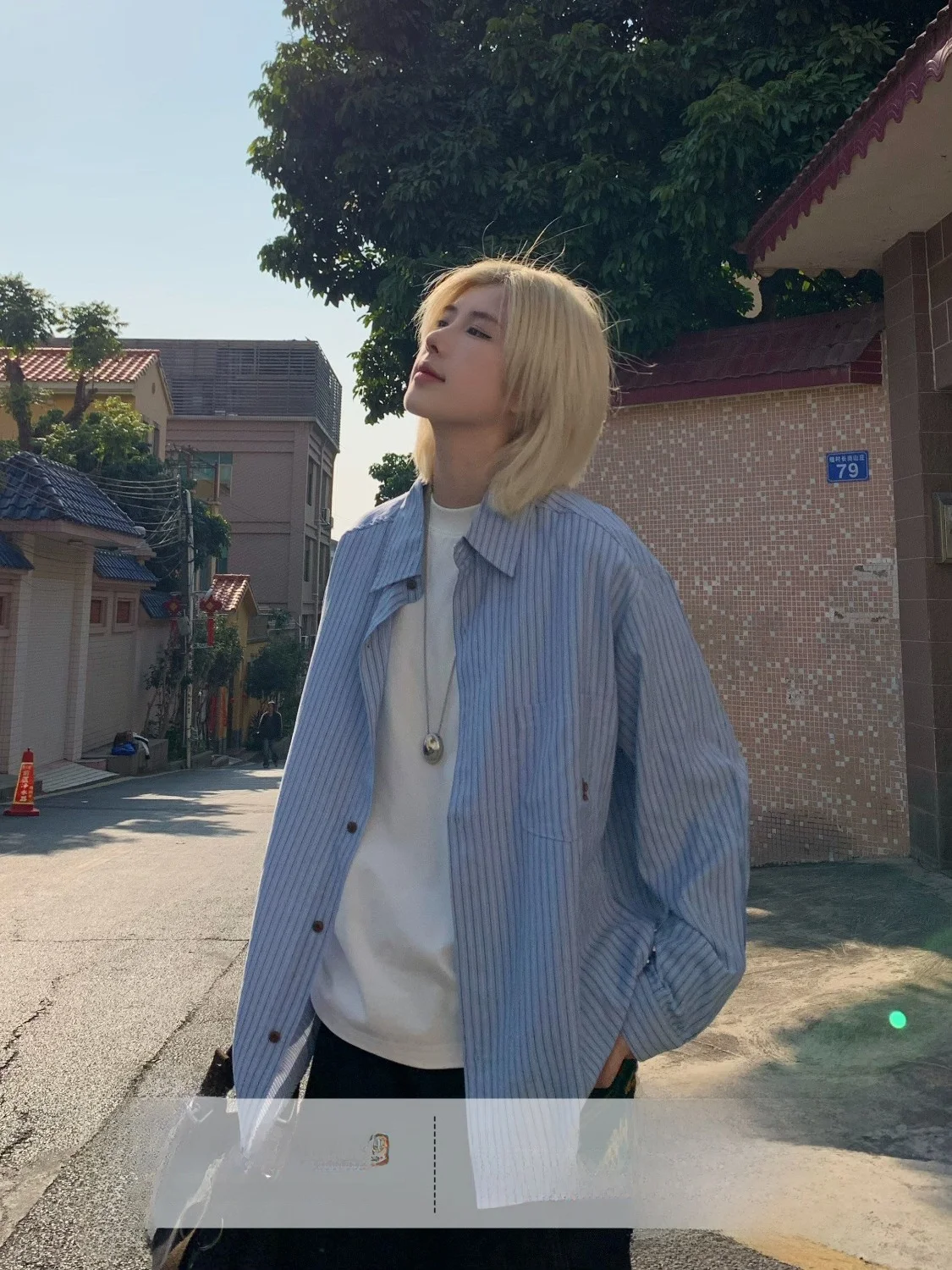 

Свободная синяя рубашка в университетском стиле, универсальная, нейтральная, ветрозащитная, с длинным рукавом, женская, премиум-качества, повседневная