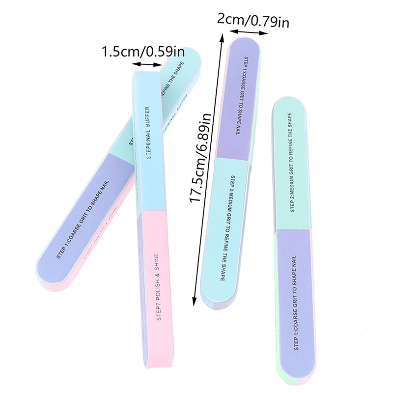 Multifuncional Sponge Nail Buffer Block, 6 Sided Polishing Strip, Professional Nails File, Pedicure e Pedicure, 1PC