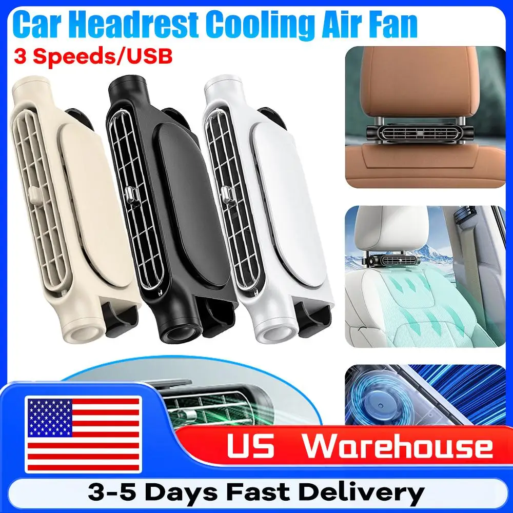 

Вентилятор для охлаждения подголовников автомобиля, 3 скорости, регулируемый, USB-питание, для передних и задних пассажирских сидений