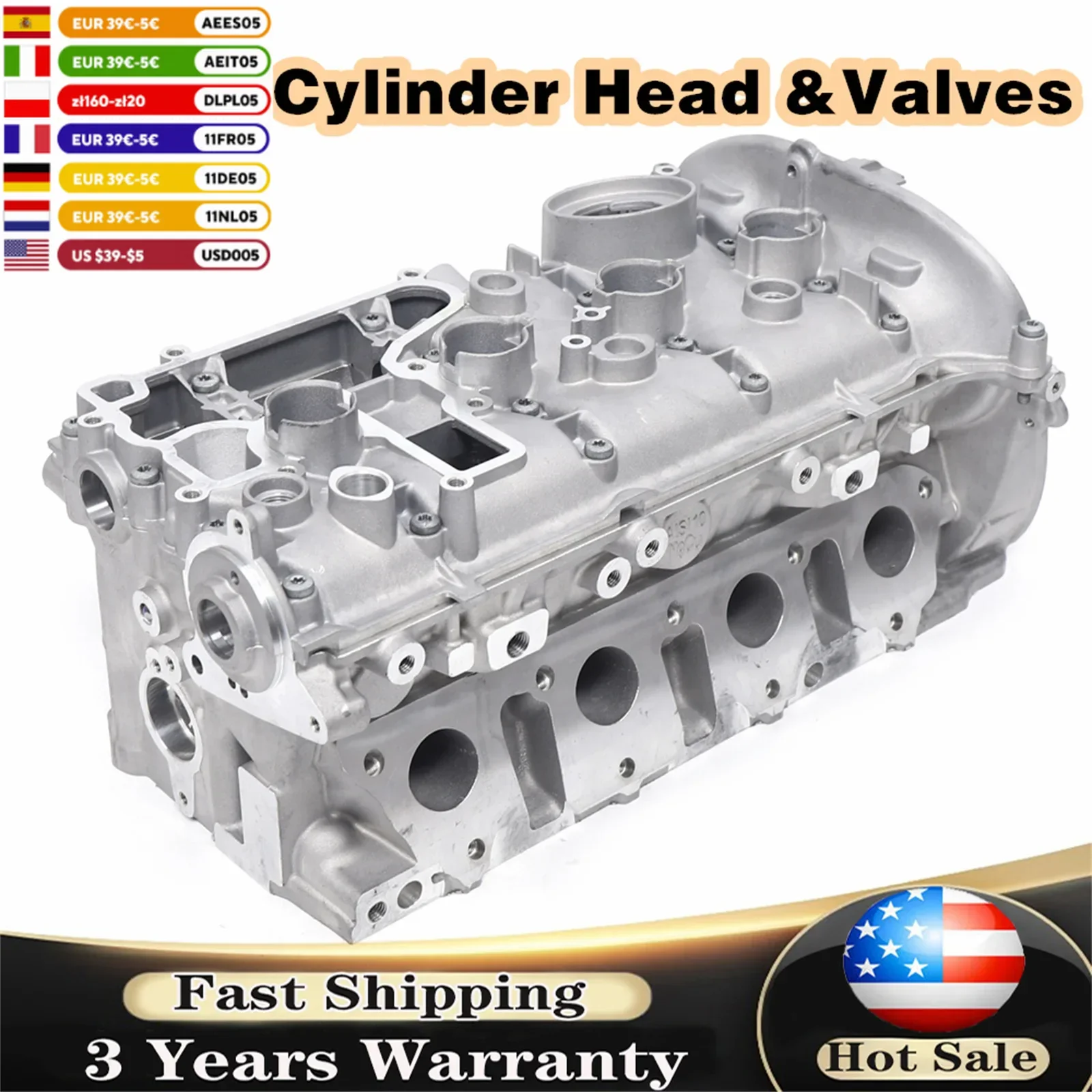 Engine Cylinder Head &Valves For 2009-2015 2.0 TFSI Audi A4 A5 A6 Q5 TT CAEA CAEB CDNB CDNC Cylinder Head Hardware Kits