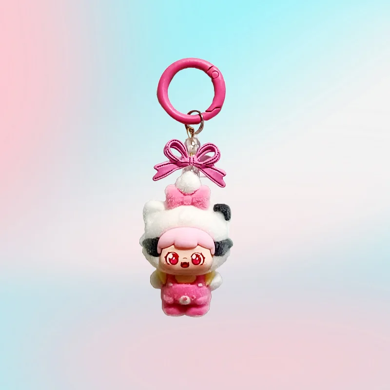 1PCSMeow-meow Sweetie ليتل لطيف الكرة دمية المفاتيح شماعات حقيبة الهاتف سلسلة المفاتيح سحرية