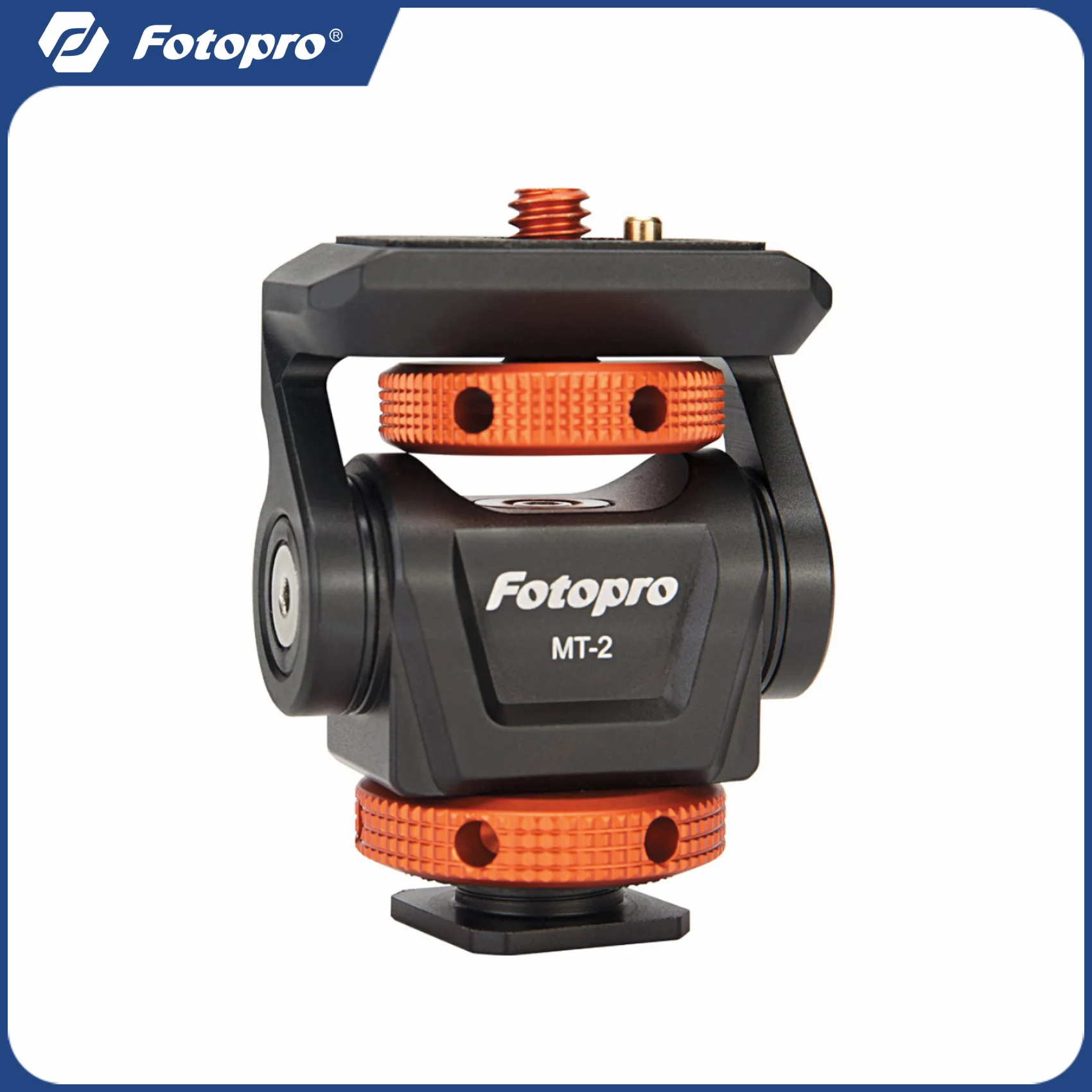 

Fotopro MT2 Mini Monitor Mount with Cold Shoe 1/4" Screw Adjustable Camera Monitor Holder for Flash Microphone