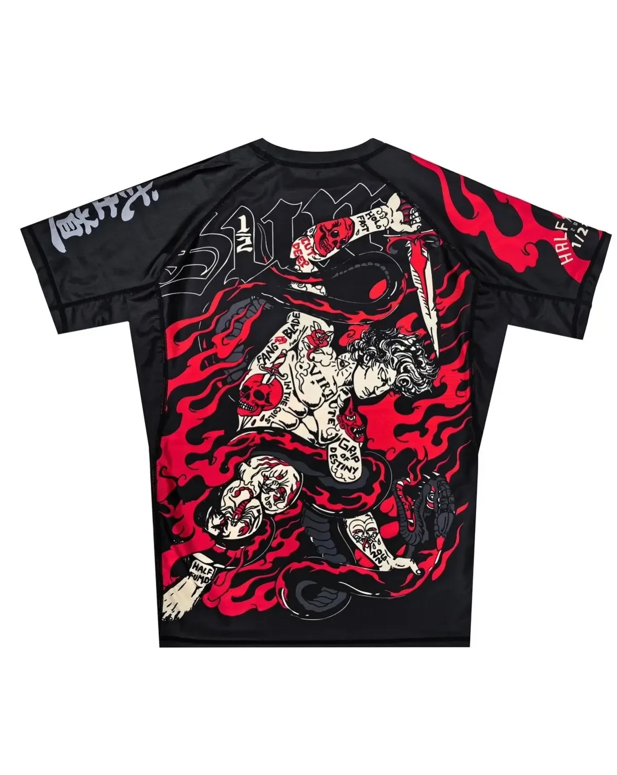 2026 New Quick Drying Brazilian Jujutsu Mixed Martial Arts Training Street Dark Warrior Sports T-shirt Family Matching