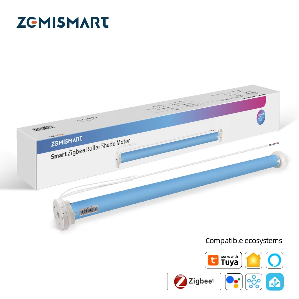Zemismart ZM25Z Zigbee Roller Shade Motor Work with Tuya 38mm Tube Electric Engine Shutter Rod Alexa Google Home Voice Control