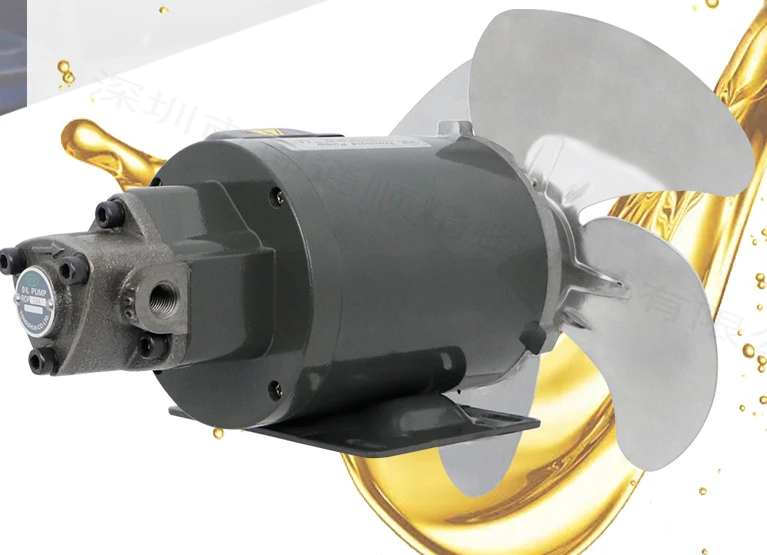 محرك مضخة الزيت WSP لمبرد الزيت مع شفرات المروحة ROP-12A-1/4HP+230 # مضخة مثلثة #2