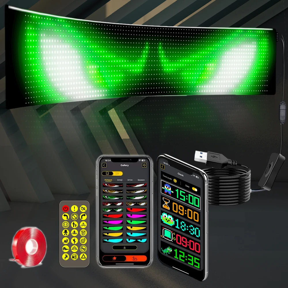 

Гибкий светодиодный экран высокой яркости, программируемая реклама Smart APP с глазом дьявола