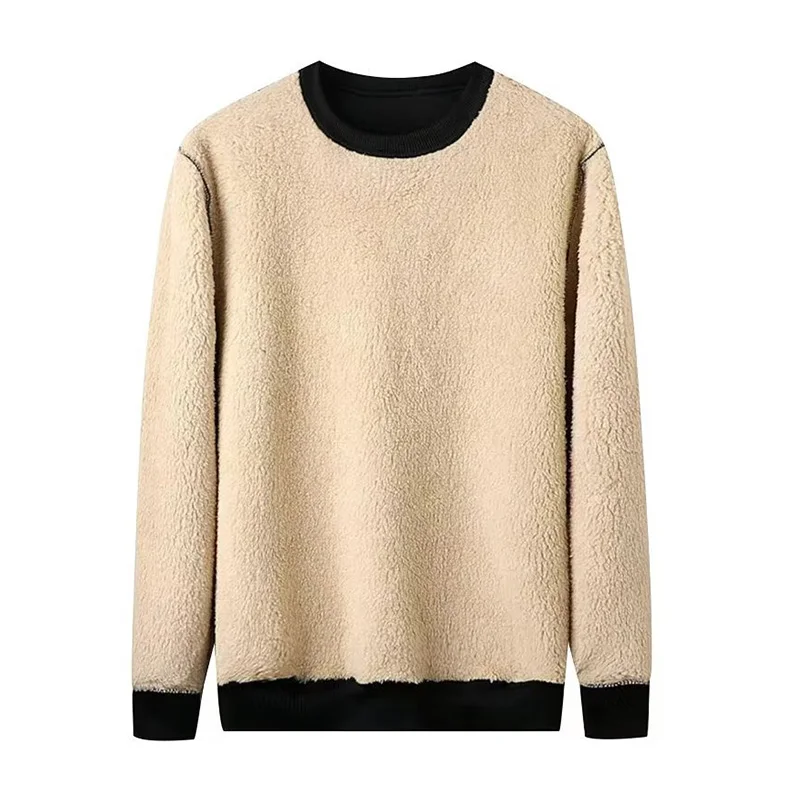 Sweat-shirt à Manches sulfpour Homme, Vêtement Coréen, Solide, à la Mode, Col Rond, Harajuku, Collection Automne Hiver