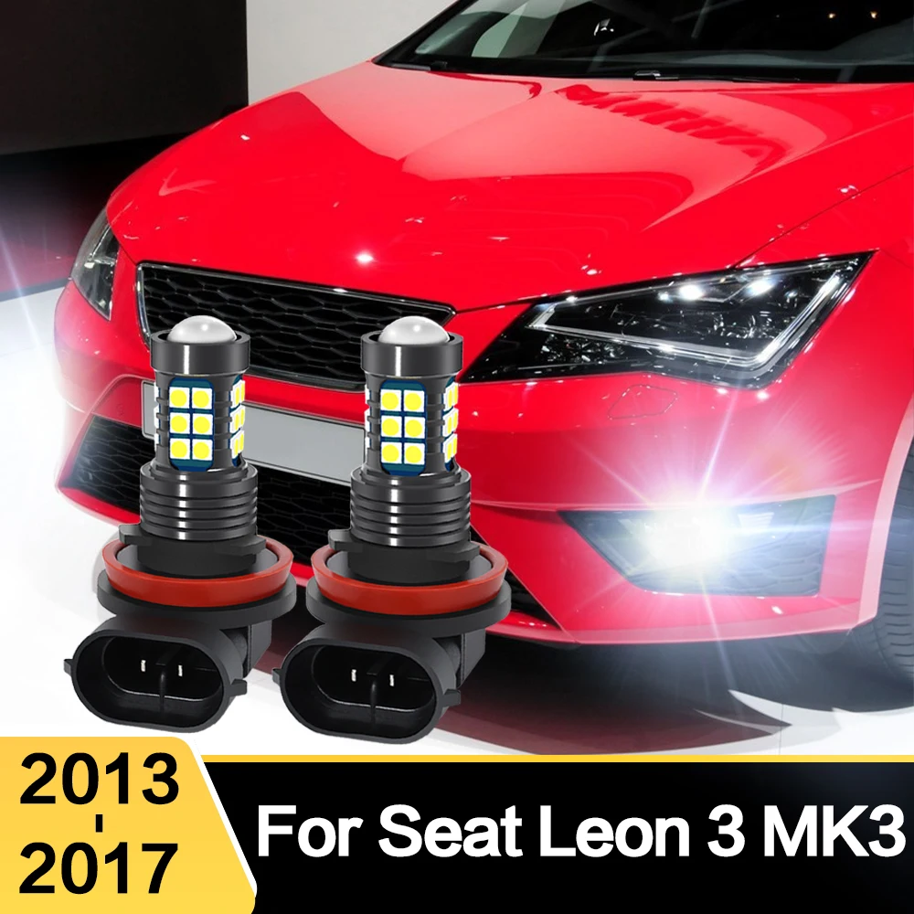 LED Car Light Front Bulb Fog Lamp For Seat Leon 3 MK3 2013 2014 2015 2016 2017 Accessories