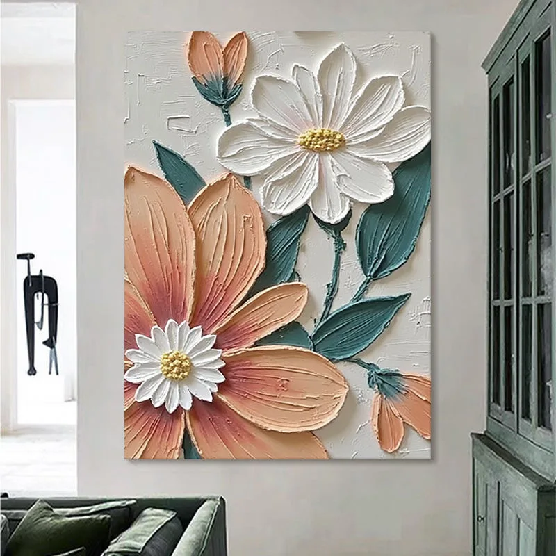 

E-0040 Buds Oil Painting for Bedroom