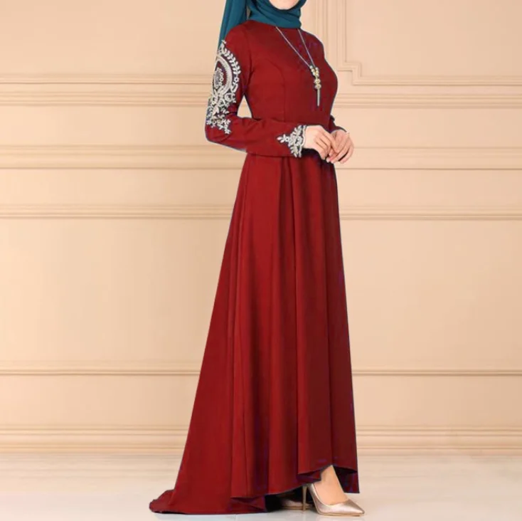 

Summer Malaysian Ethnic Sandstorm Special Middle Eastern Dress Arab Irregular Floor Length Robe