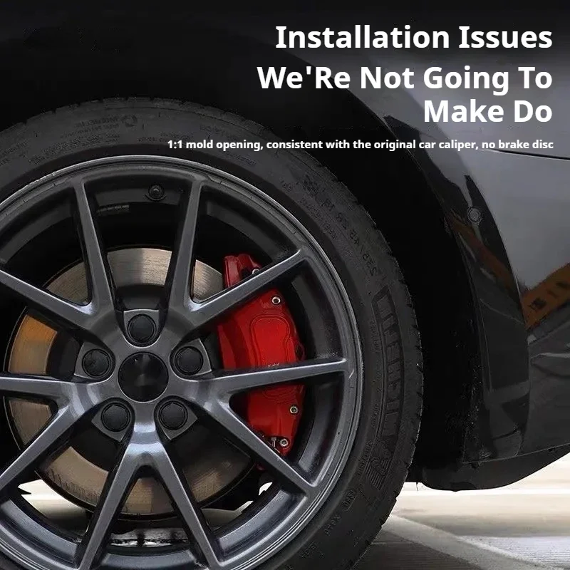 Tesla Model 3 2019-2023 브레이크 캘리퍼스 커버 4 개의 캘리퍼스 커버 세트 18 19 인치 알루미늄 합금 액세서리 썸네일 2