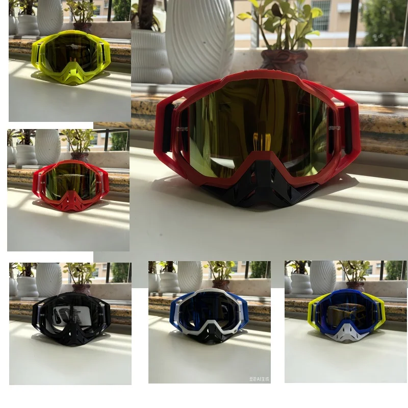 Motocross Snowboard Ski Goggles MX Off-Road Dirt Bike Riding Eyewear Anti-Fog Windproof UV400 PC Lens Soft Foam Padded