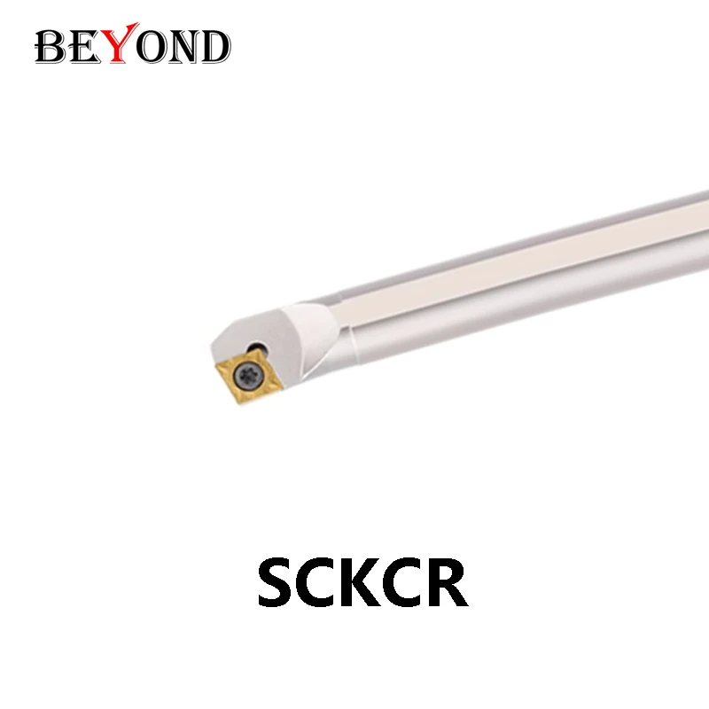 BEYOND SCKCR S10K S12M S16Q S20R White Spring Steel Internal Boring Bar 75 Degree S-Type CNC Tool Holder for CCMT Inserts Shank