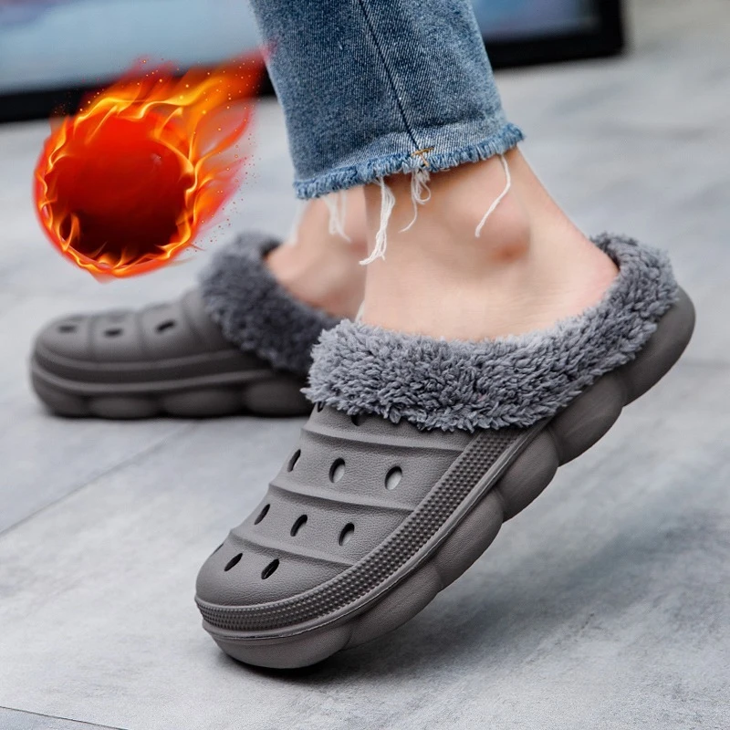 

Winter Plush Style Slippers Comfortable Slip on Shoes for Men and Women Warm Indoor/outdoor Home Work Shoes 2025 Barefoot Shoes
