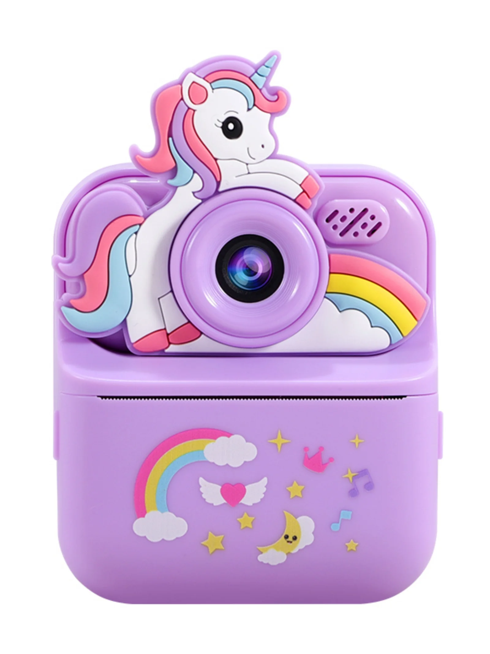 子供用インスタントカメラ、写真を撮って印刷できる、サーマルプリントカメラ、前後2つのカメラ、高解像度、男の子と女の子への誕生日プレゼント、子供用おもちゃカメラ