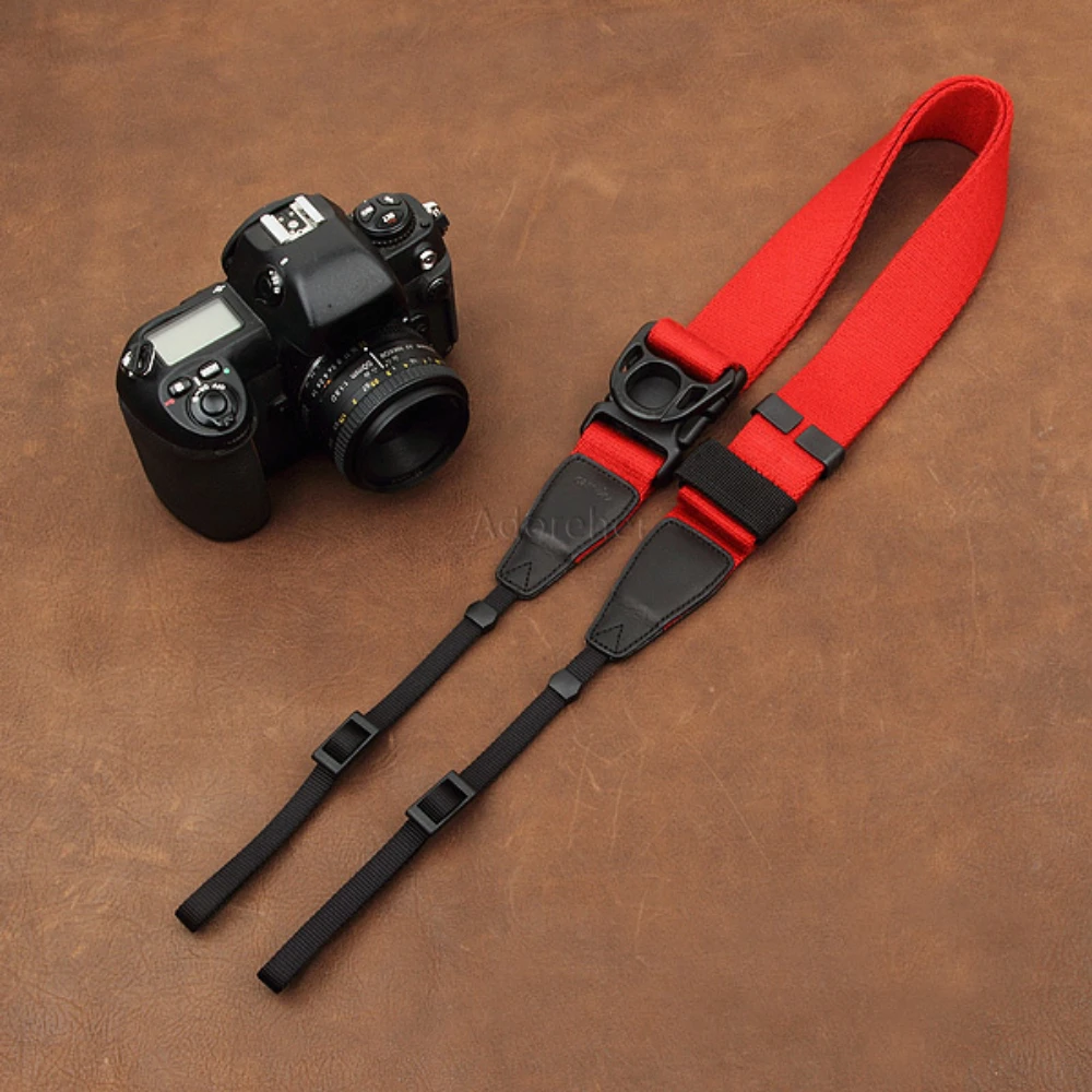 Universal DSLR Digital Camera Shoulder Neck Strap Belt Anti-Slip Adjustable Cotton Leather Strap Fit for SLR Cameras Strap