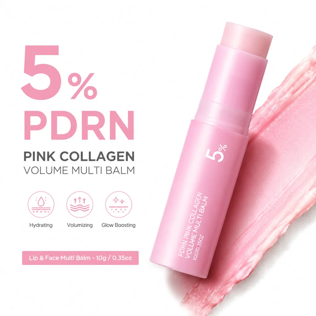 Pink Multi Balm Stick Moisturizer Face Neck Cream Smoothing Soft Skin Conditioning Facial Hydrating Balm Portable Skincare Stick