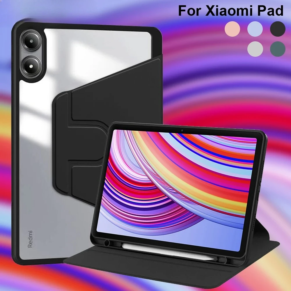 

Вращающийся чехол для RedMi Pad Pro 12,1 дюйма, Pad SE 11 8,7, RedMi Pad 2 11, Xiaomi Pad 7/8 Pro 11,2 дюйма, чехол MiPad 6/6 Pro 11 дюймов