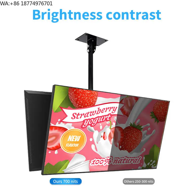 

32 Inch Indoor Hanging Advertise Window Display Lcd High Brightness Digital Signage for Advertising