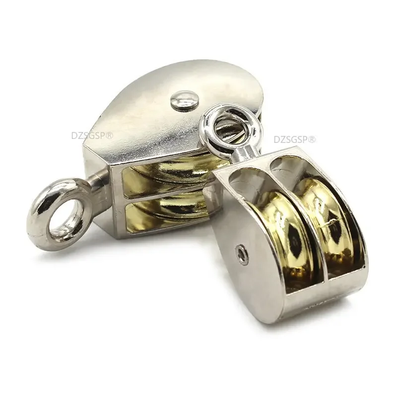 Little Zinc Alloy Fixed Double Pulley Hanging Lifting Wheel For DIY Model Making