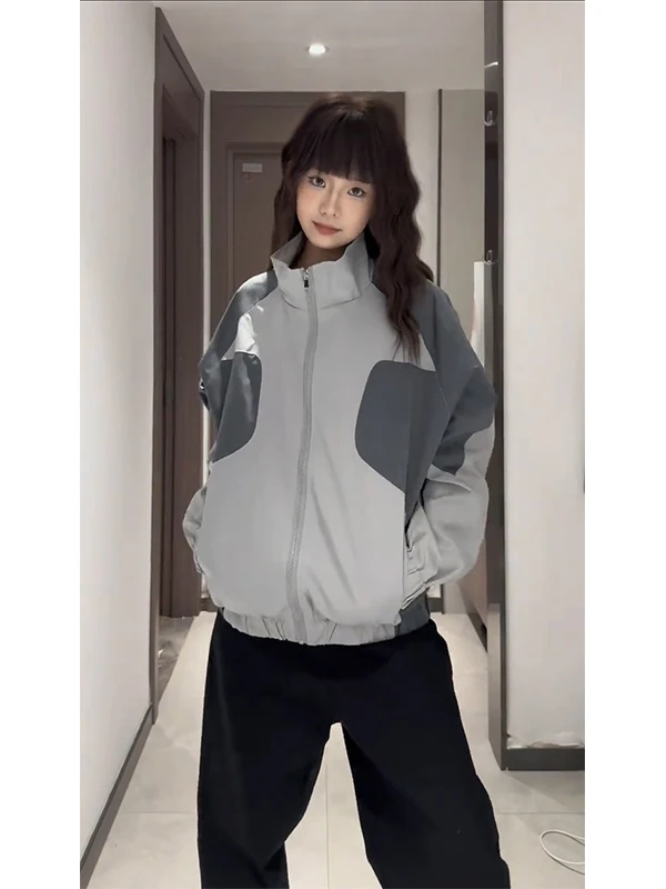 

ay Splice Workwear Jaet American Tee-Proof Functionali Autumn Outdoor Sports Coat Stand Fit Polyester Fiber Long S...