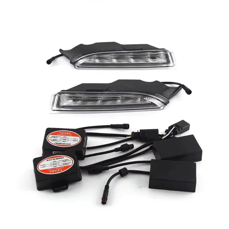 For VW Volkswagen Scirocco R Line 2009-2016 Car LED DRL Daytime Running Lights White Fog Lamp Yellow Turn Signal Lamp Accessory