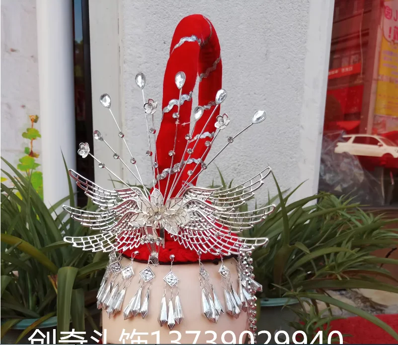 New Ethnic Minority Dance Headwear, Miao Phoenix Crown