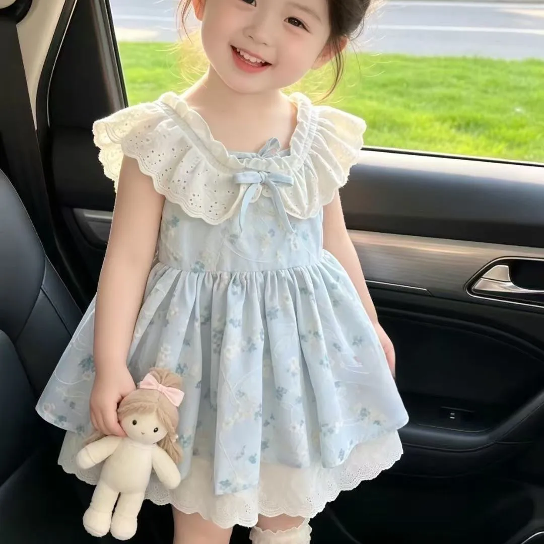 

Baby Girls Summer New Style Children's Floral Sweet Princess Dress 0 2 4 6 7Y