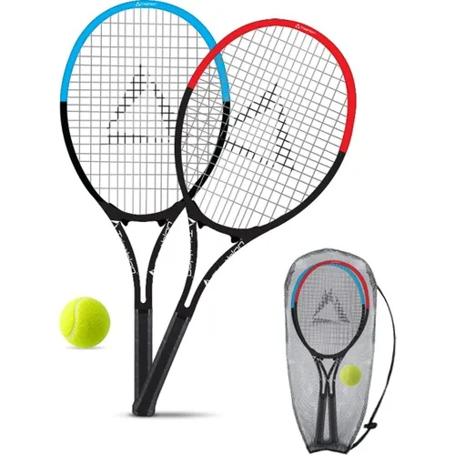 T 165 Tennis Racket Racquet Set 2 PCs Metal Racket · 2 PCs Metal Racket · 1 PCs Tennis Match Ball · Carry Net