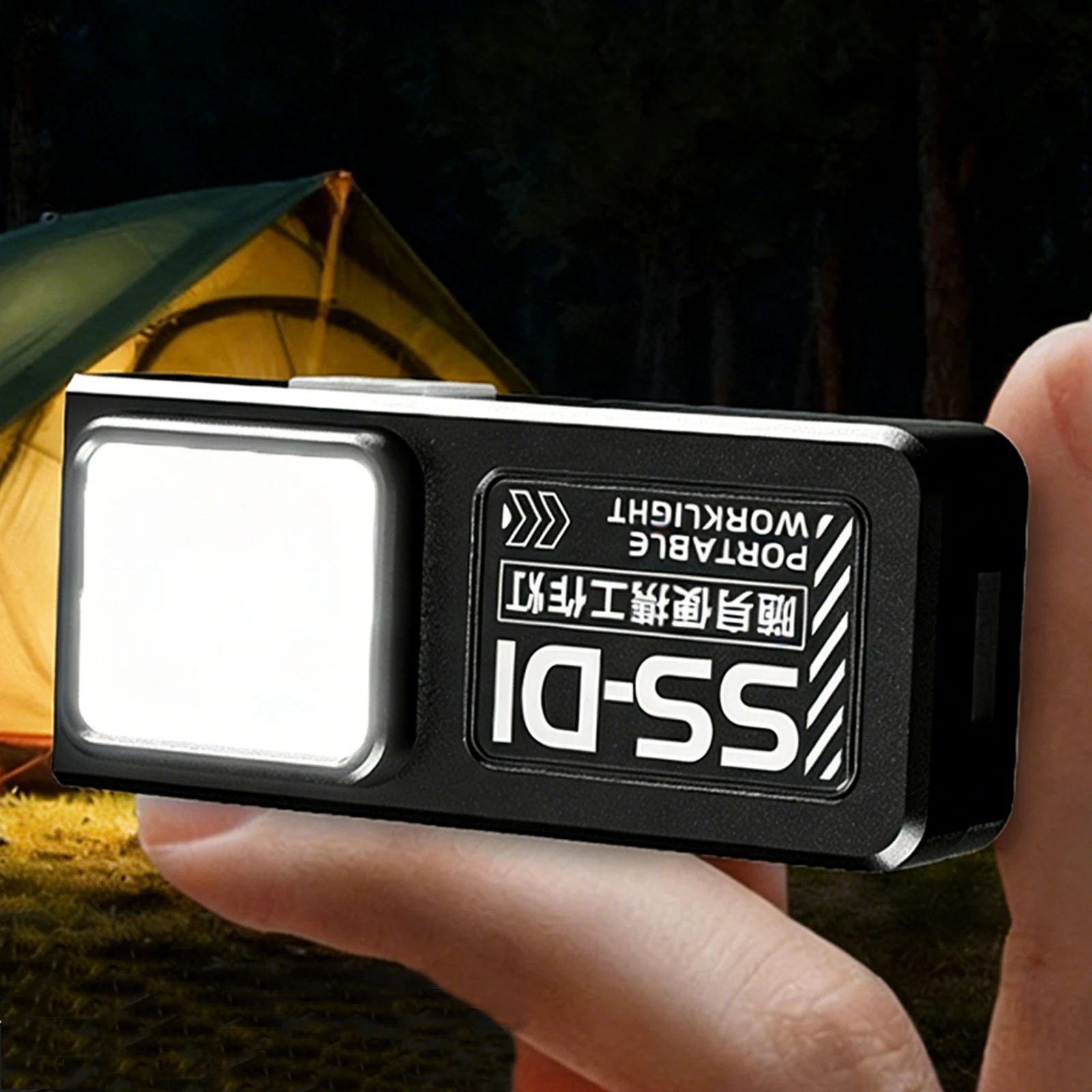 edcキャンプ用ウォーキングポケットランプusb-c充電式小型懐中電灯、クリップマグネット付きポータブルミニポケットライト、緊急用