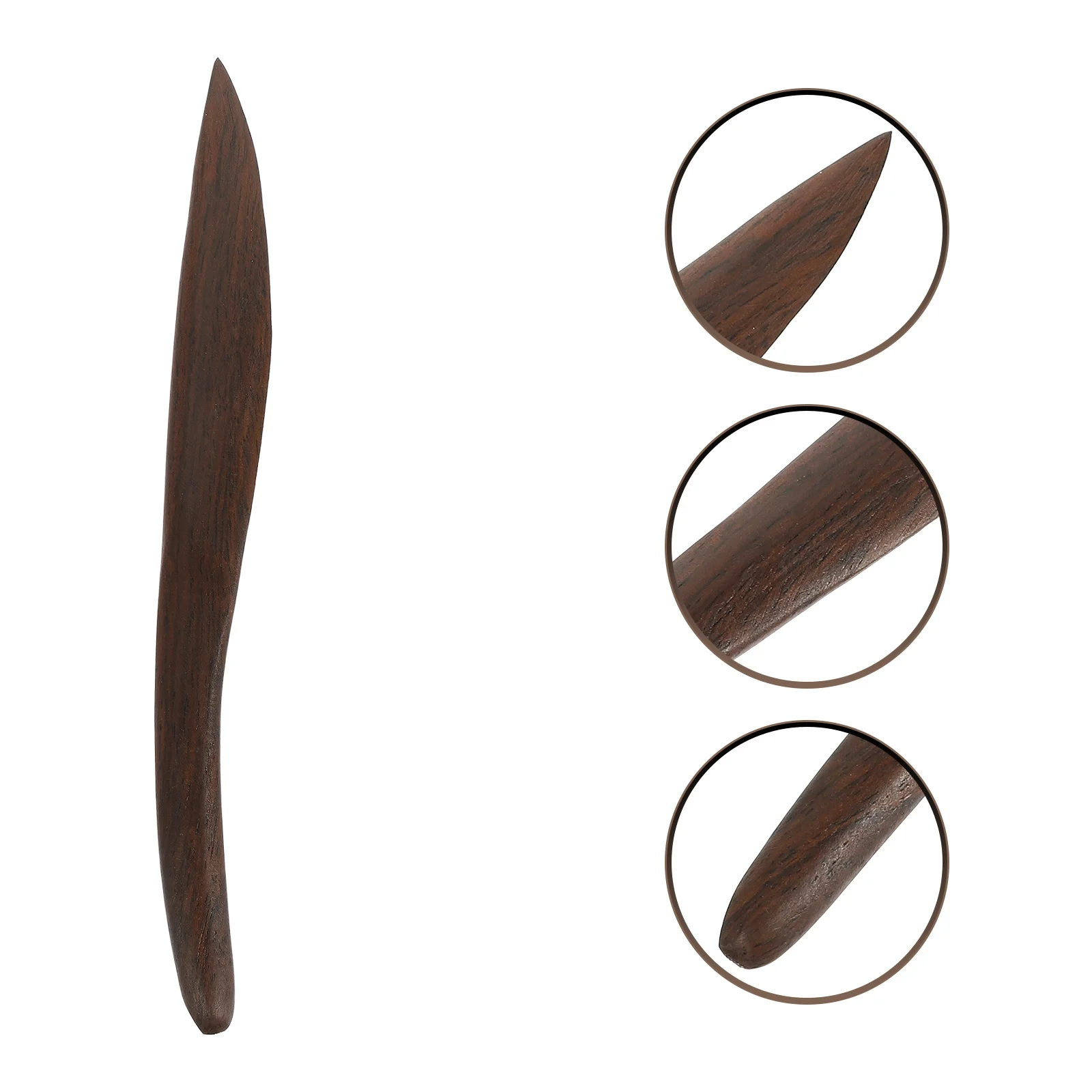 قسط خشب الأبنوس قاطع الورق حافة مقبض آمن فتاحة رسائل متعددة الاستخدام لبيئة مستودع المكاتب المنزلية