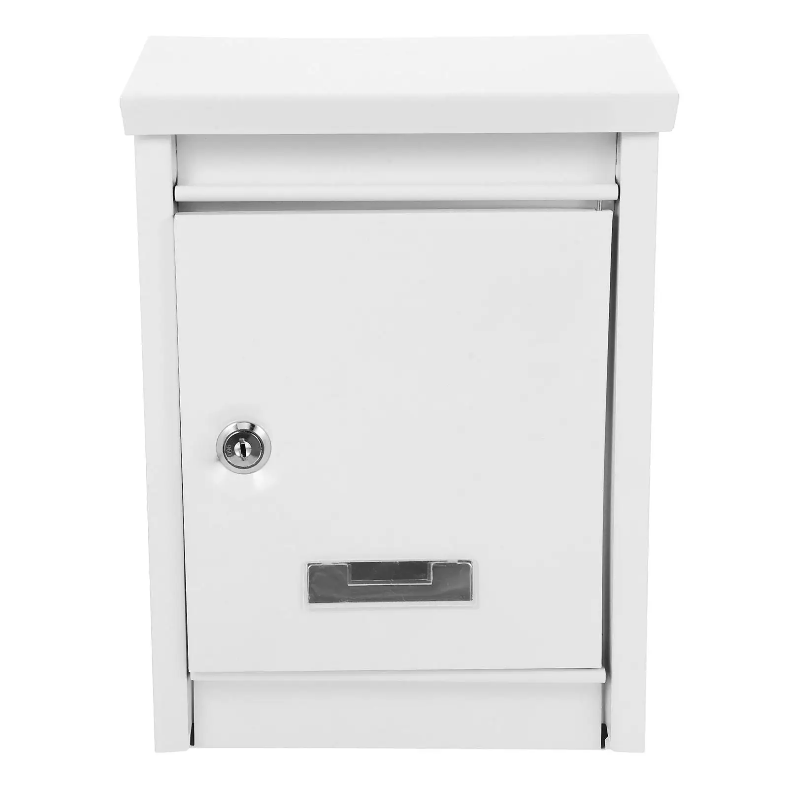 

Rainproof Mailbox Locking Wall Mount Durable Large Capacity Black Finish Outdoor Garden Iron Box Waterproof Easy Installation