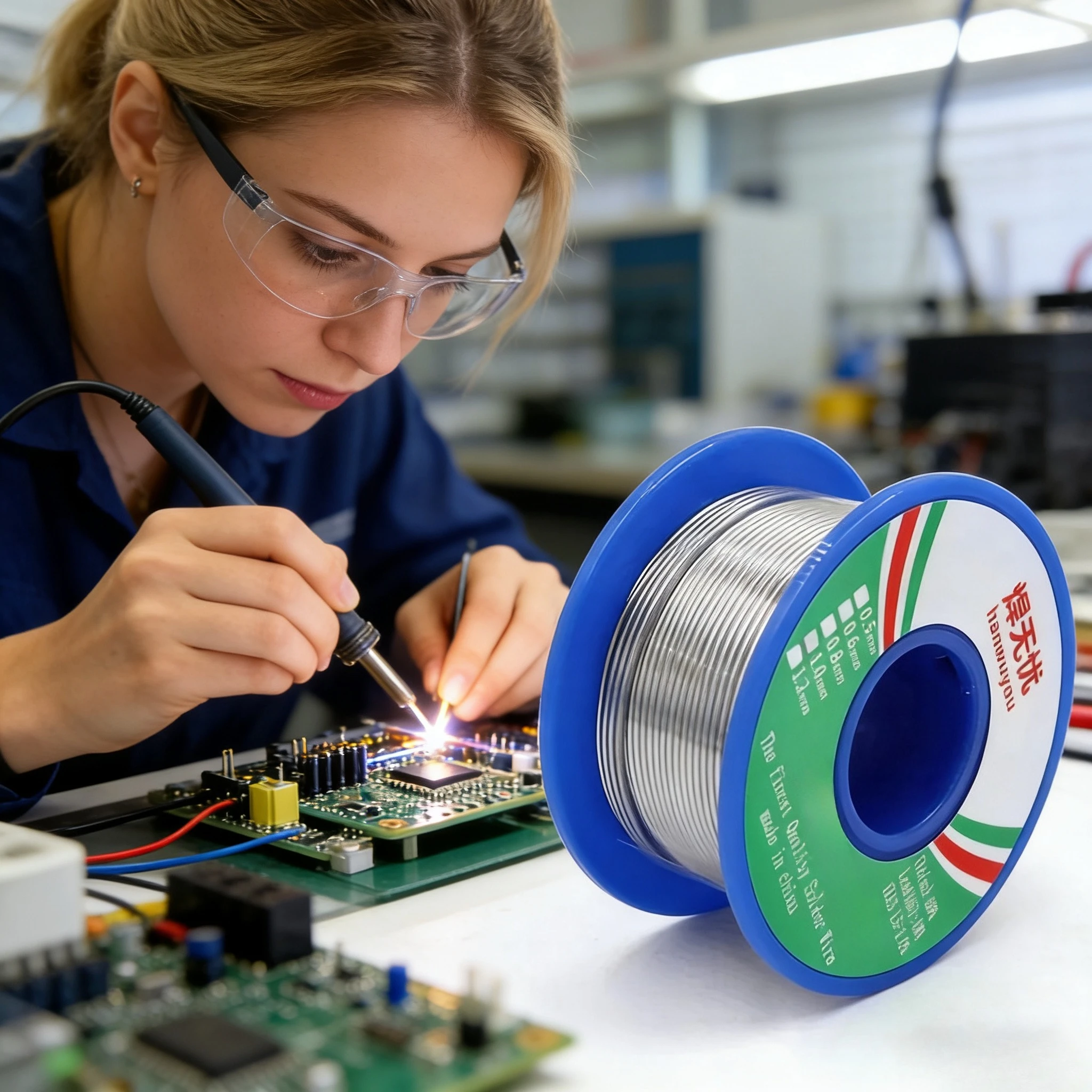 

Проволока для пайки премиум-класса, высокочистая, 0,6/0,8 мм, с активным составом 60/40, на основе флюса, содержащая 1,5-2,0% олова и железа, 50 г.