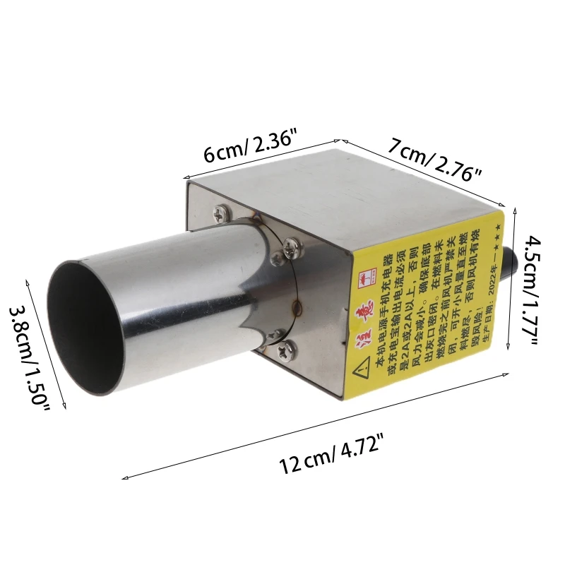 Ventilateur Barbecue USB 5V, souffleur d'air Portable pour Barbecue en plein Air, soufflet feu, Camping randonnée en acier