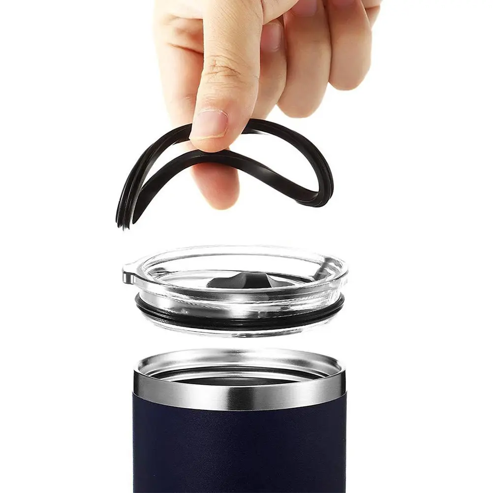 5Pcs Bottle Lid Silicone Sealing Ring for Vacuum Flask Round Elastic Seal Ring Keeps Liquids Fresh Leak Proof Heat Resistant