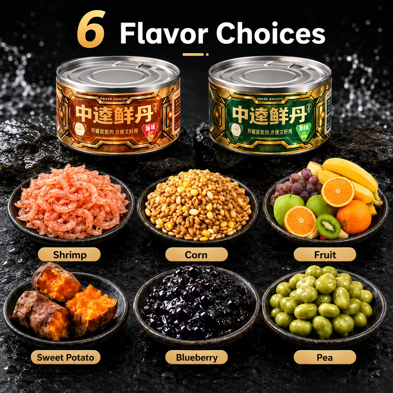 VIKINGAR Canned Fishing Bait Pellet Ready to Use Carp Grass Carp Bait Hook Directly Strong Attraction Wild Fishing Particle Lure
