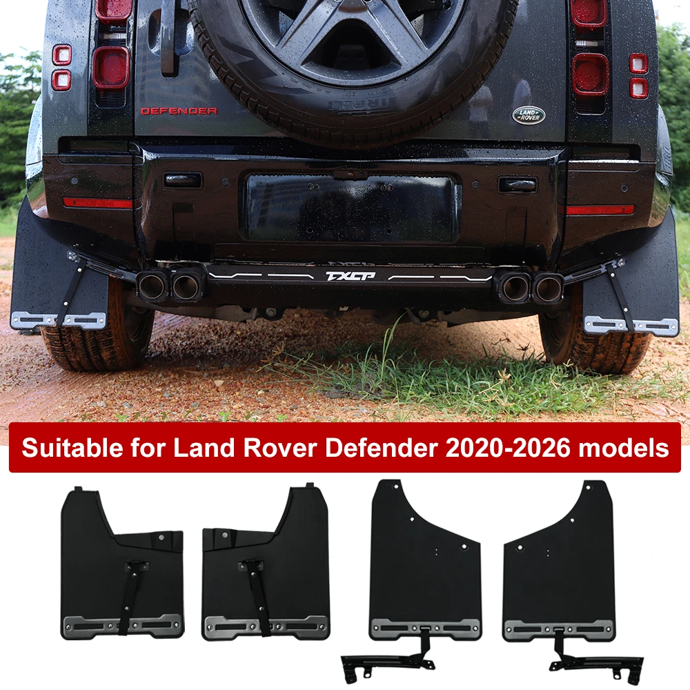 

Mud Flaps For Land Rover Defender 2020-2026 Off-Road Mud Guards Flexible Foldable Splash Fenders