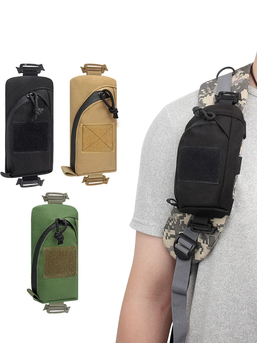 Kosibate Tactical Molle Pouch Shoulder Strap Pack EDC Tool Bag Hunting Accessory for Outdoor Sports