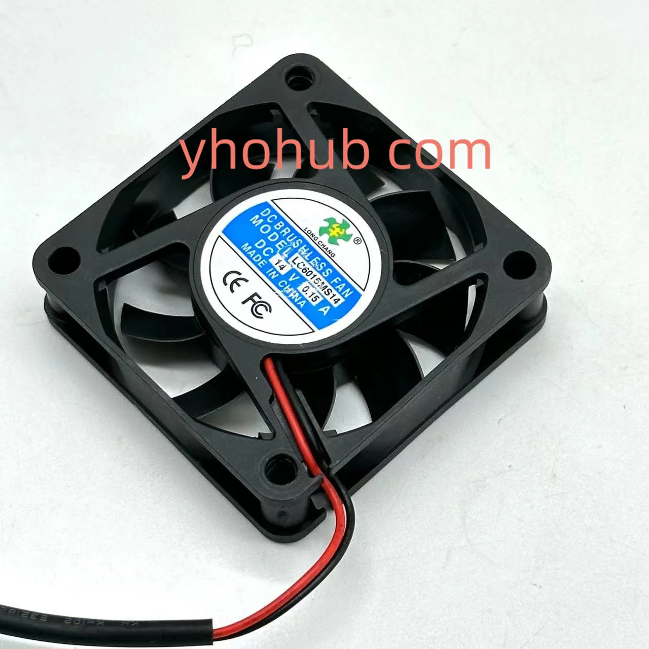 

LONG CHANG LC6015MS14 DC 14V 0.15A 60x60x15mm 2-Wire Server Cooling Fan