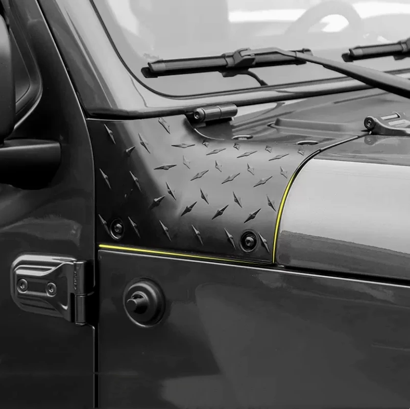 Car Wheel Arch Decorative Strip Front Hood Bumper Lid Bonnet Grille Hood Decorative For Jeep Wrangler JL 2018 - 2022 Accessories