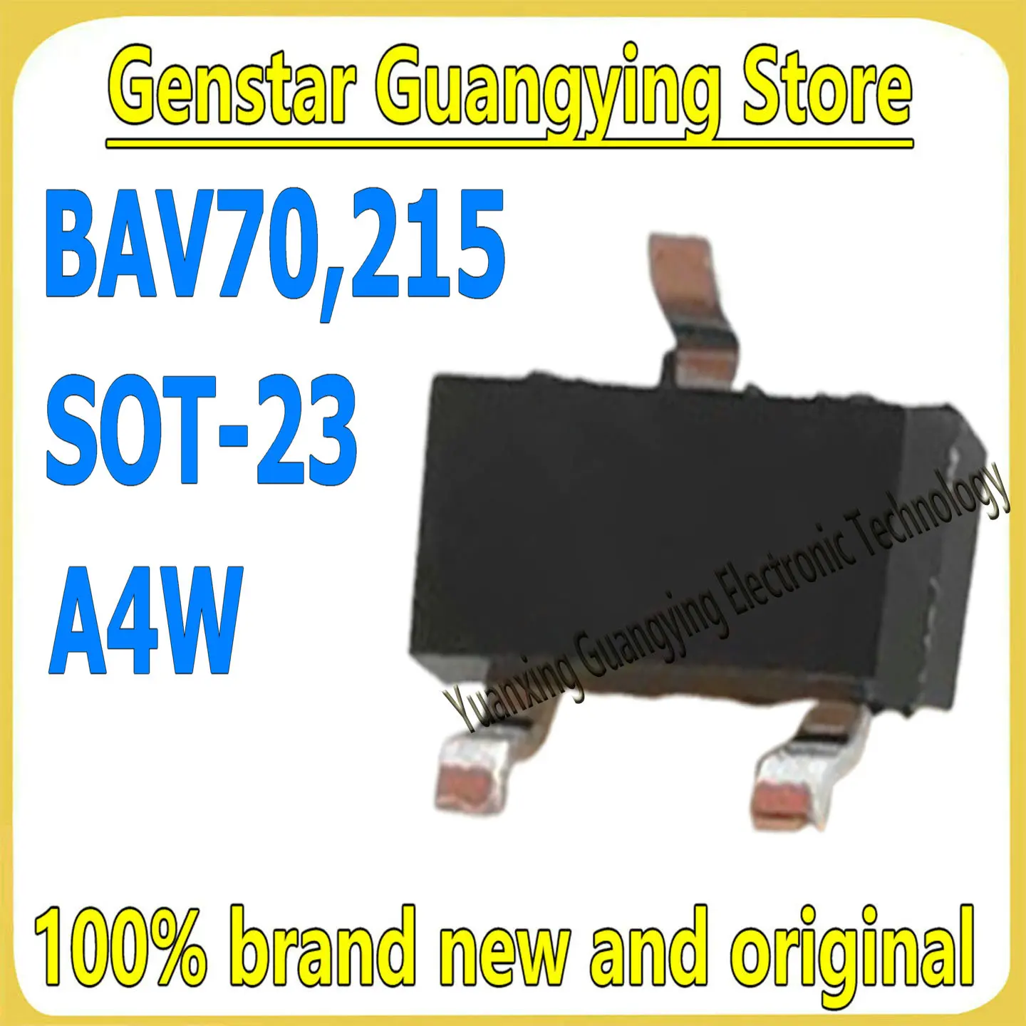 (20 pieces) BAV70,215 BAV70 Marking: A4W SOT-23 100V 21 Common Cathode Switching Diode 100% Brand New