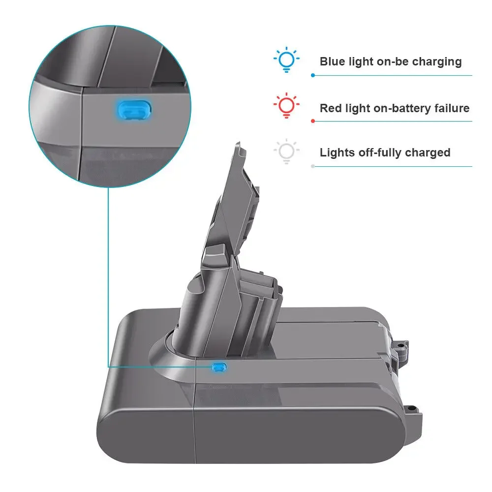 21.6V 6000mAh 18650 Li-lon Battery For Dyson V7 FLUFFY V7 Animal V7 Pro 225403 229687 Vacuum Cleaner Chargeable Tools Battery