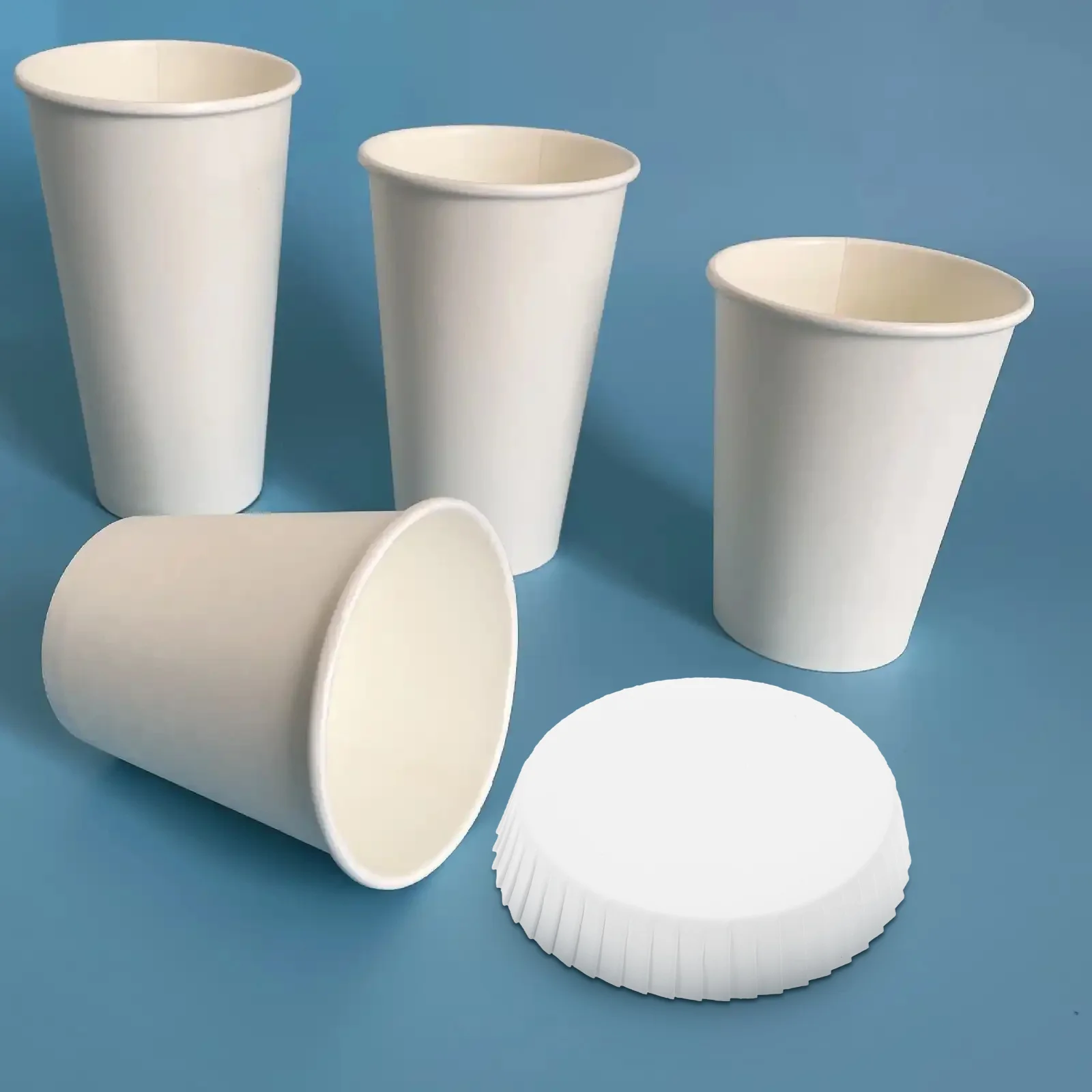 

50pcs Paper Cup Lid White Disposable Hot Cup Lid Heat Resistant For Coffee Tea Travel Hotel Restaurant Party Wedding Ktv Use