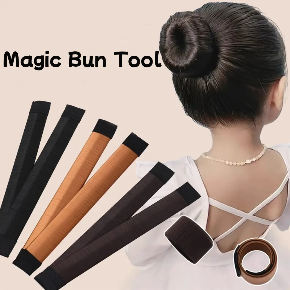 

Simple Solid Color Hair Bun Braided Hair Artifact Lazy Curly Hairbands For Women Girl Hair Styling Tool