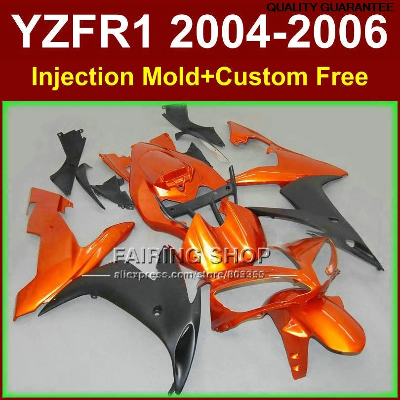 100% Fitment Fairings Kit For YAMAHA 2004 2005 2006 YZFR1 YZF1000 YZF R1 04 05 06 Burnt Orange Aftermarket Fairing Kits