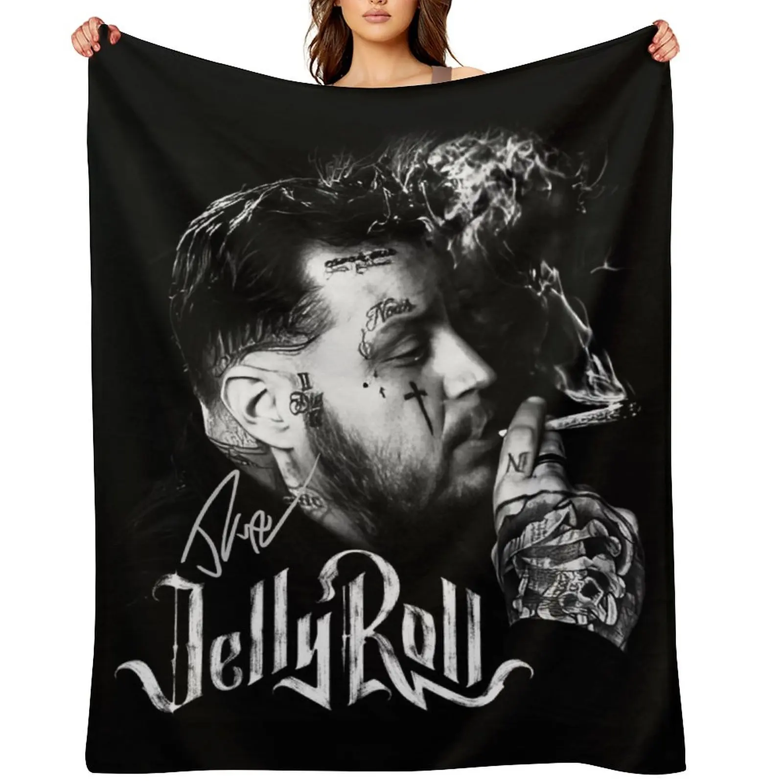 

Jelly Roll Vintage Throw Blanket Shaggy Soft Beautifuls Luxury Designer Blankets